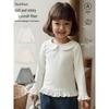 Youyou Girls' Doll Collar Polka Dot Lyocell T-Shirt
