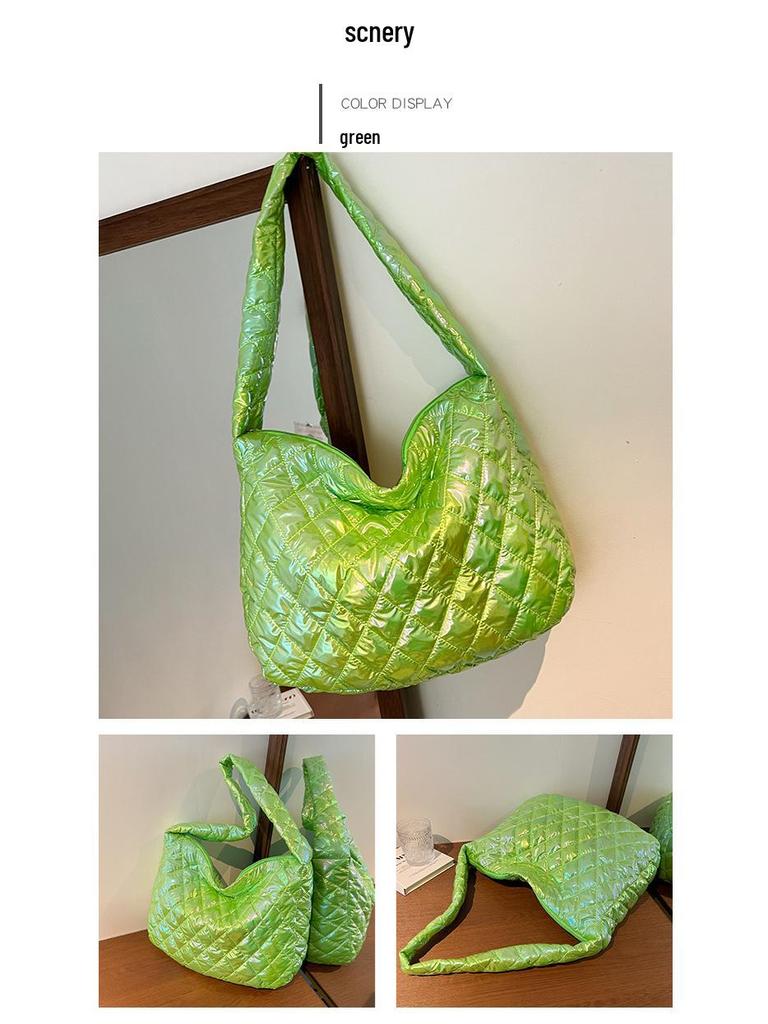 Cloud Pleat Women's Space Cotton Tote - 2026 Autumn/Winter Casual Shoulder Bag