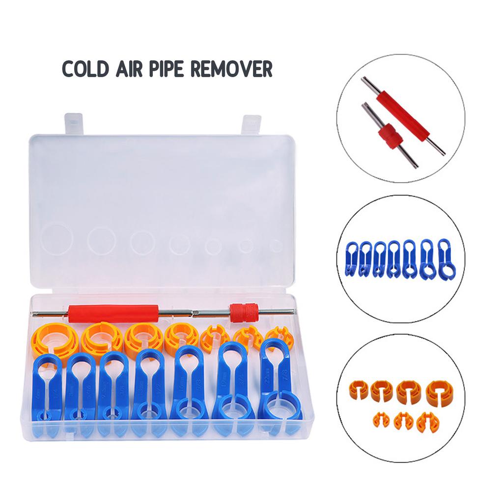 16pcs Remove Fuel Line Replacement Tool Auto Fuel Line Angled Disconnect Set Tool Air-conditioning Oil Pipe Quick Removal Tool
