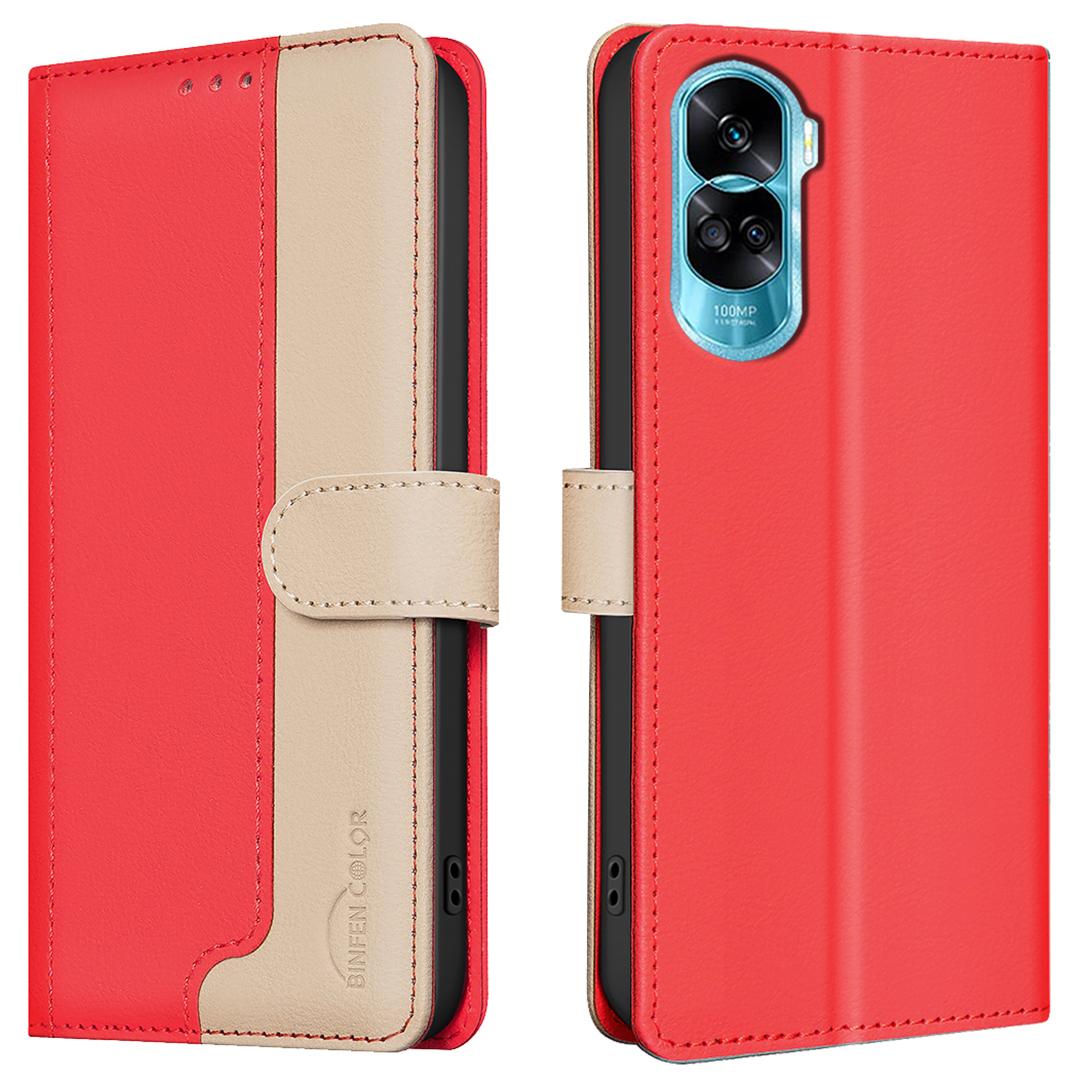 

For Honor X50i 5G/90 Lite 5G Case Wallet Leather Cover RFID Blocking Red