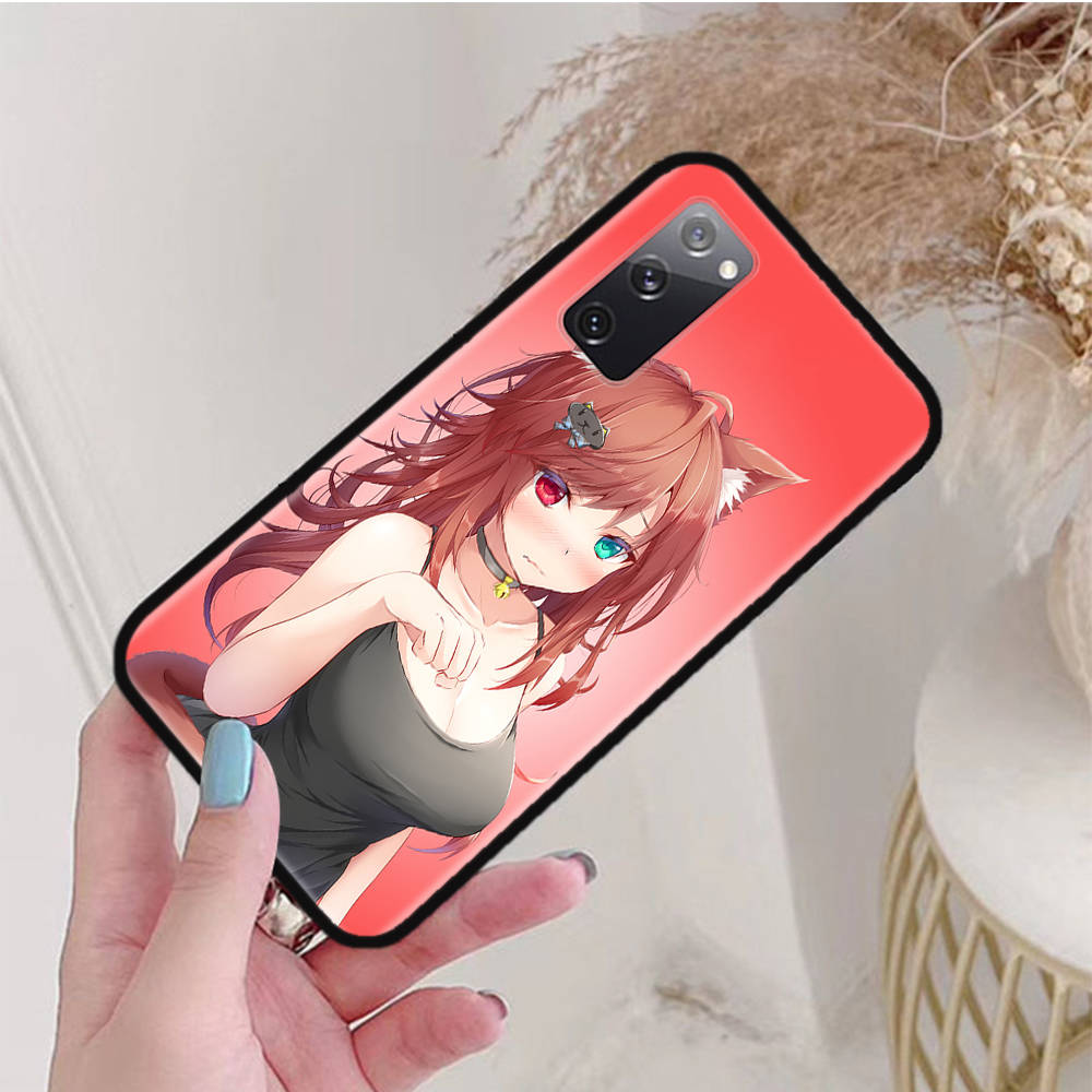Black Case for Xiaomi Poco X6 X4 M5 M6 F5 F6 C65 C55 C50 C51 C40 Pro Redmi 14C A3X 13C 12C 11T 10A 9C Note 7 6 8A Plus W-59 Cat Girl