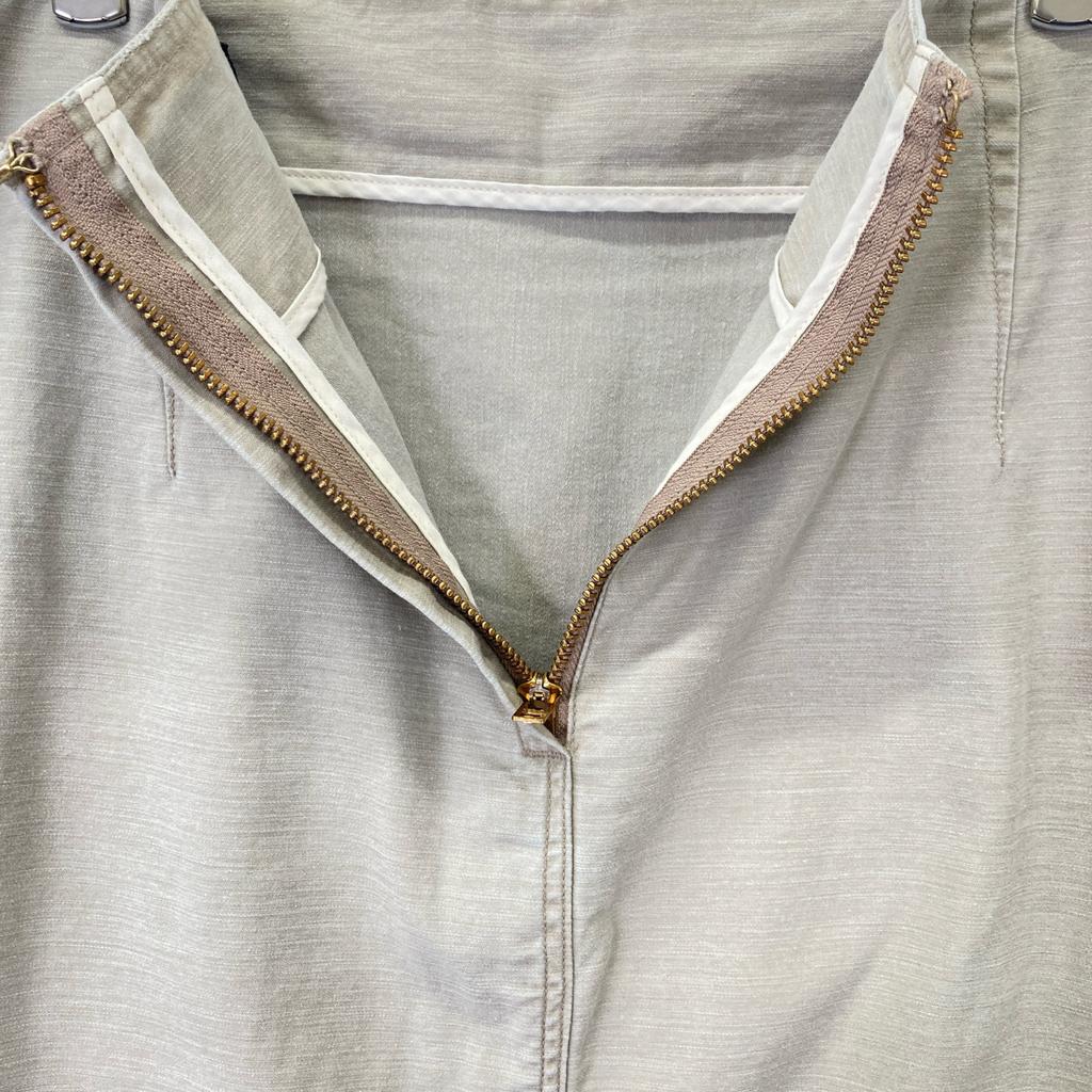 MADISON BLUE Beige SOFIE TIGHT LONG SKIRT BACK SATIN Skirt Skirt 2 khakiUsed