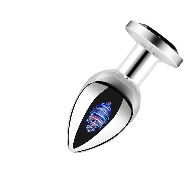 Kjæreste Metallfjernkontroll Analplugg Magnetisk Oppladbar Kraftig Vibrator Bakromsmassasjeapparat Unisex voksenleker