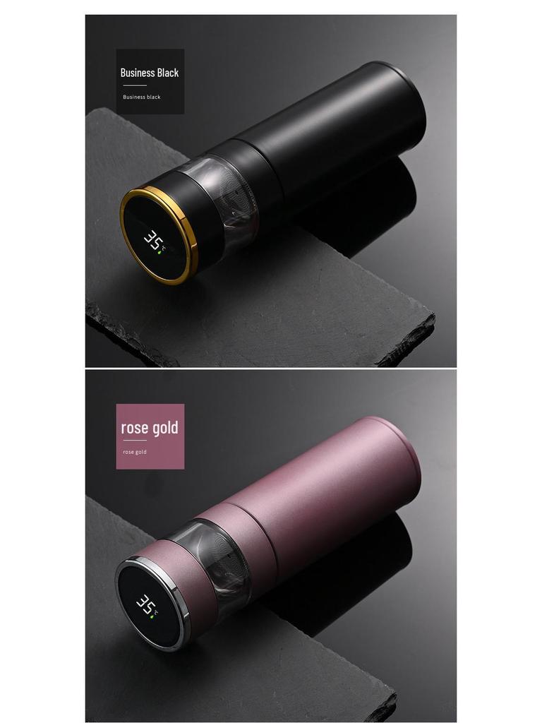 316 Stainless Steel Insulated Smart Cup with Tea-Water Separation, Double-Layer Vacuum, Custom Business Gift Logo