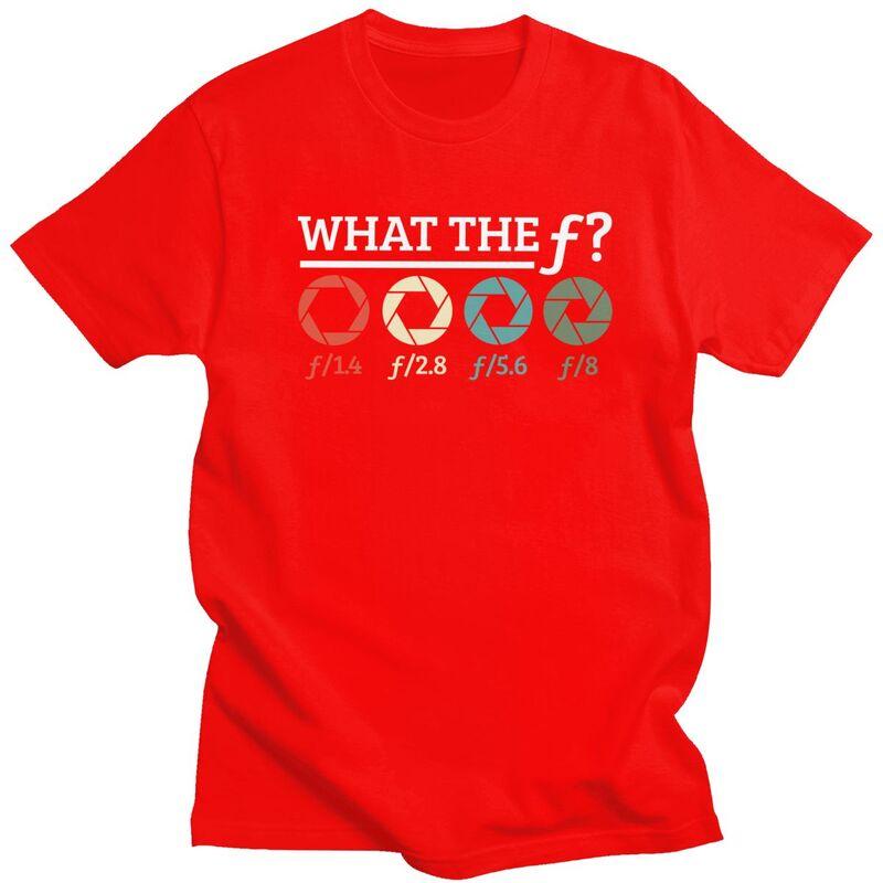

Custom Photographer What The F T Shirt for Men 100 Cotton Tshirt Leisure Tee Short Sleeves Tshirt Loose Fit Clothing Gift S