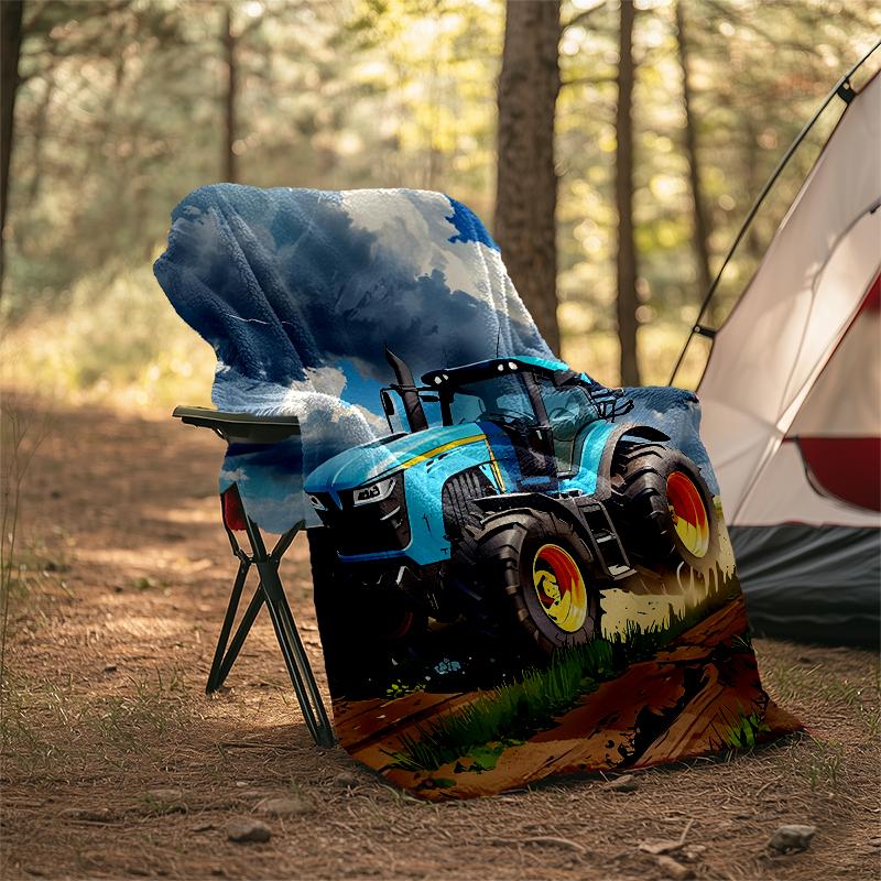 Truck Theme Printed Blanket - Perfect for Couch, Bed, Travel & Outdoor Use | Machine Washable, Cozy & Durable.
