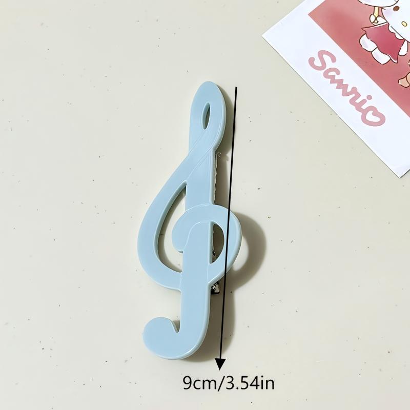 

5 шт. Винтажные заколки для волос Y2K с музыкальными символами, Ретро заколка для боковых прядей, Милая заколка для волос, Модные эстетичные аксессуары для волос