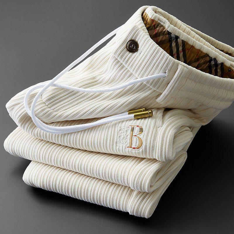 Men's Luxury Corduroy Sweatpants - Soft, Stylish, Straight-Fit for Spring & Fall Casual Wear