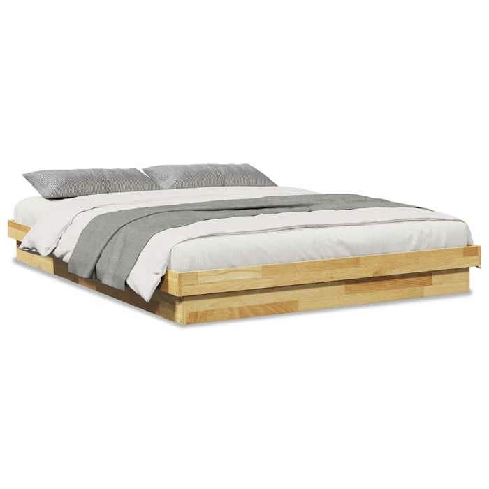 VidaXL Bed Frames Without Mattress 135x190 Cm Solid Oak Wood 3315736