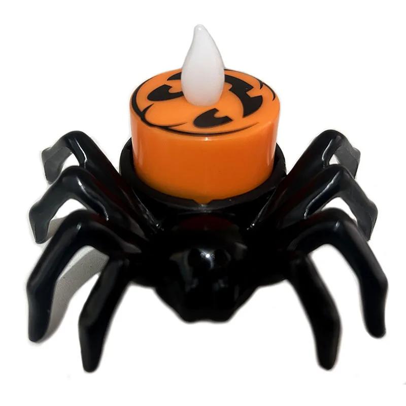 New Halloween Eye Light Spider Back Explosion Eye Candle Light Party Atmosphere Decor Supplies LED Horror Pumpkin Light Ornament