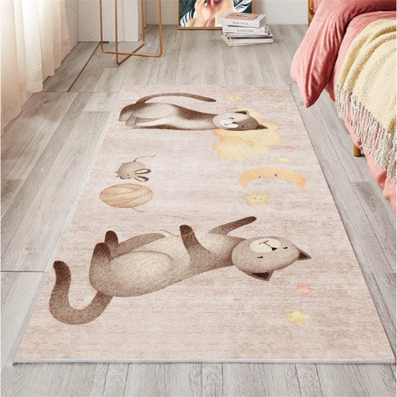 Retro Carpet Living Room Coffee Table Mat American European Bedroom Bedside Carpet Abstract Art Style