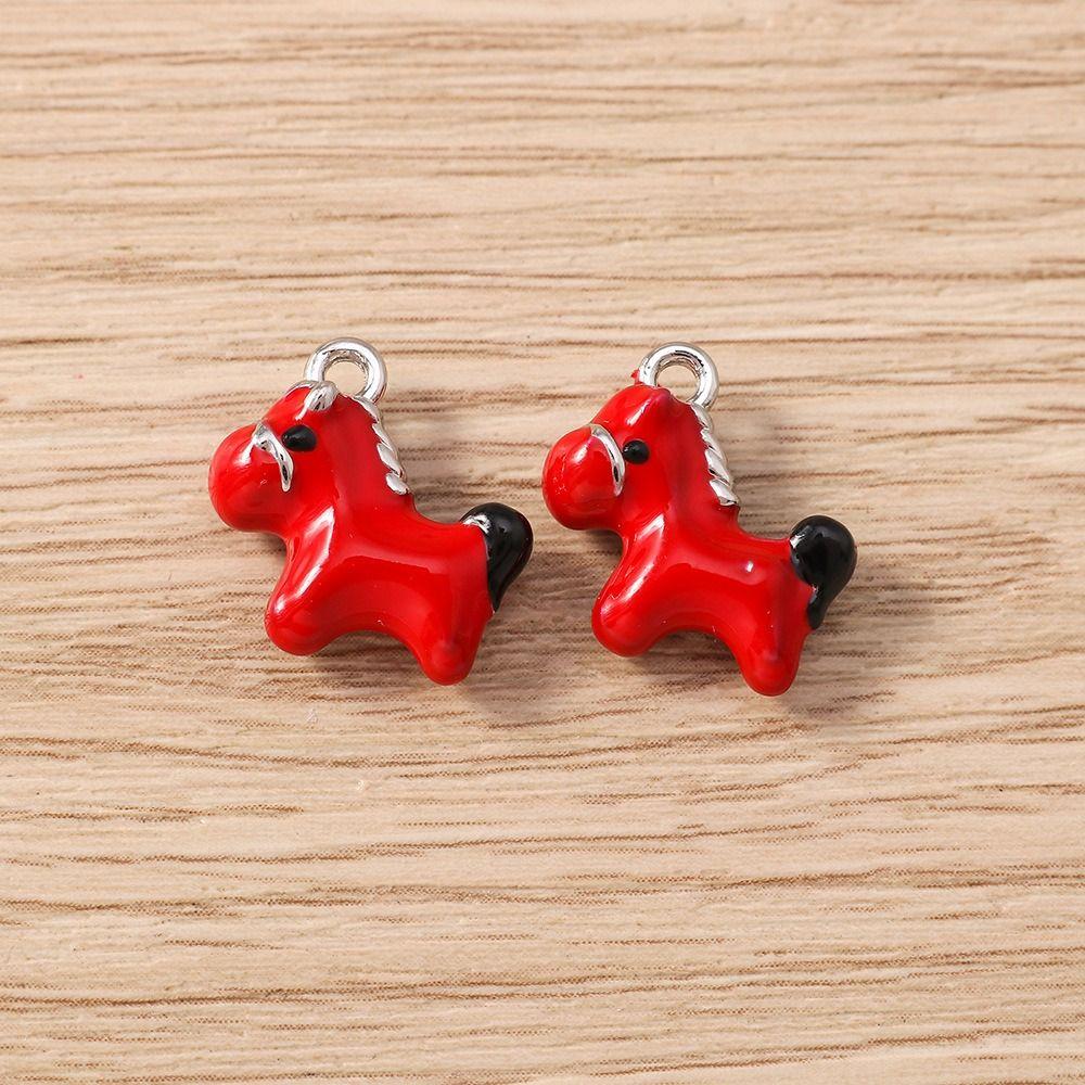 5 Pcs Necklaces Charms Horse Charms Pendants Keychains Parts Little Horse Horse Keychain Pendant Multi-purpose Zinc Alloy