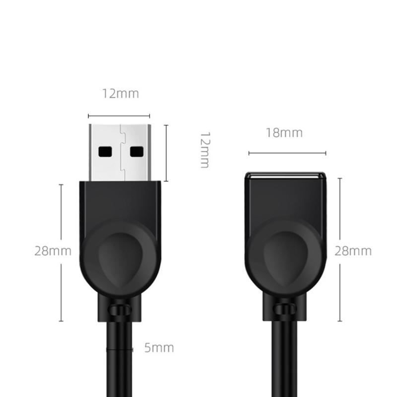 High Speeding USB3.0 Extension Cable 5Gbps Male to Female Connector Data Transfer Cable for Computer Mouse Laptop