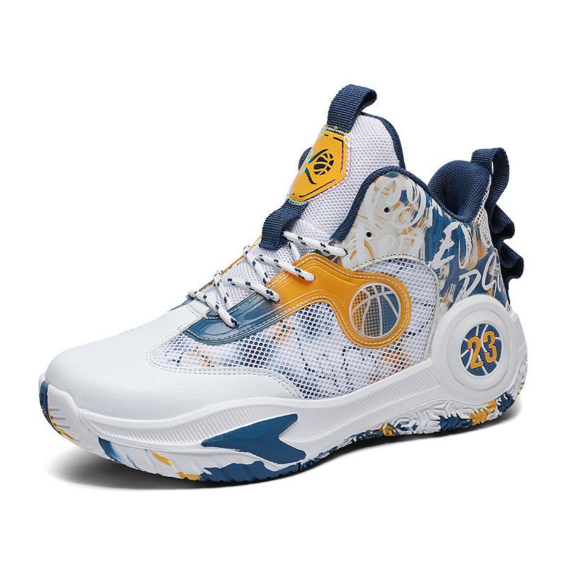 

Обувь Four Seasons Breathable Mesh Tide Shoes Foot Blue Row Sports Casual Couple Shoes со шнуровкой и высоким верхом Actual Combat Slow Shock Basketball Shoes 45