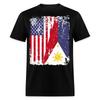 T-shirt Pinoy USA J'aime le Drapeau Philippin Américain Grunge Vintage Taille S-6XL