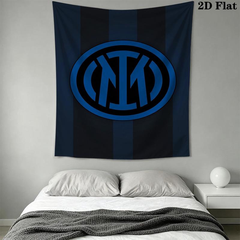 Inter Milan Emblem Wallpaper Threepiece Set 1 Duvet Cover 2 Pillowcase Without Core Duvet Cover And Pillowcase Christmas Birthday Gift