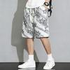 Men's Plus Size Star Print Tie Dye Casual Shorts – Elastic Waist Drawstring Loose Fit Summer Shorts (5XL-11XL)