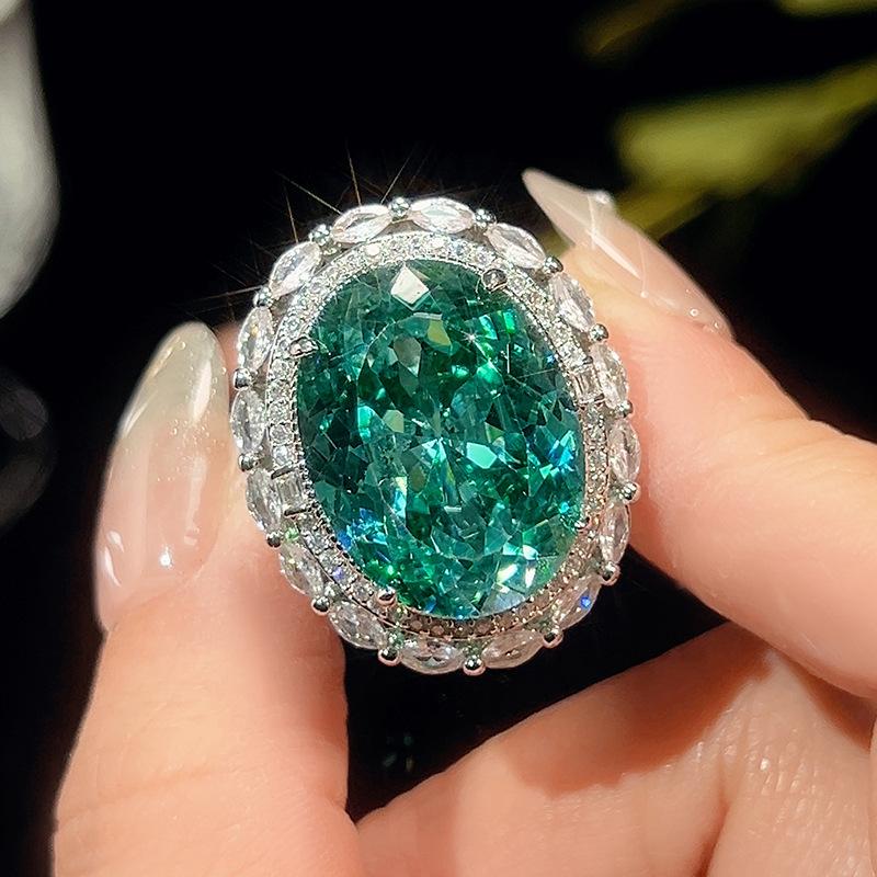 Jewelry Copper Bottom Gold-Plated Simulation Bird'S Nest Chepala Green Temperament Set 15 * 20-10 * 12