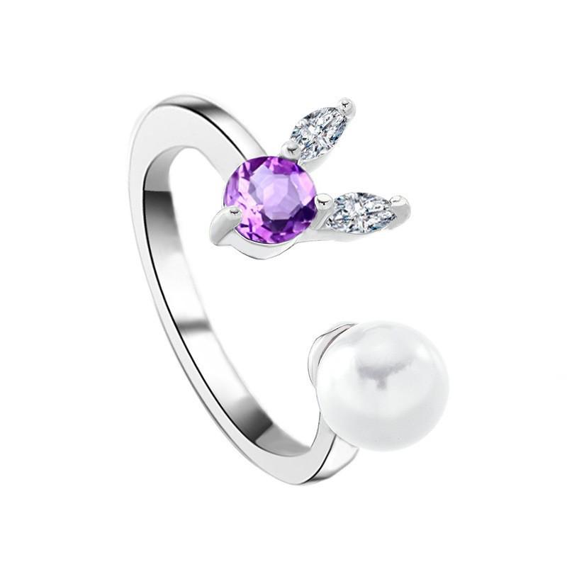 European-American Zircon Open Ring: Elegant, High-End Fashion Jewelry for Women