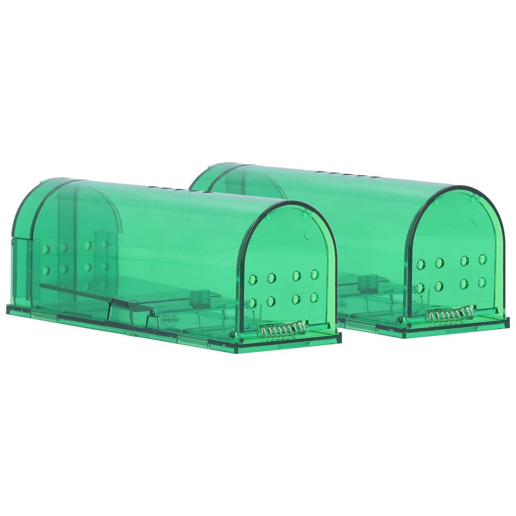 2Pcs Waterproof Mouse Trap Cage Automatic Plastic Mouse Catcher for Home Restaurant