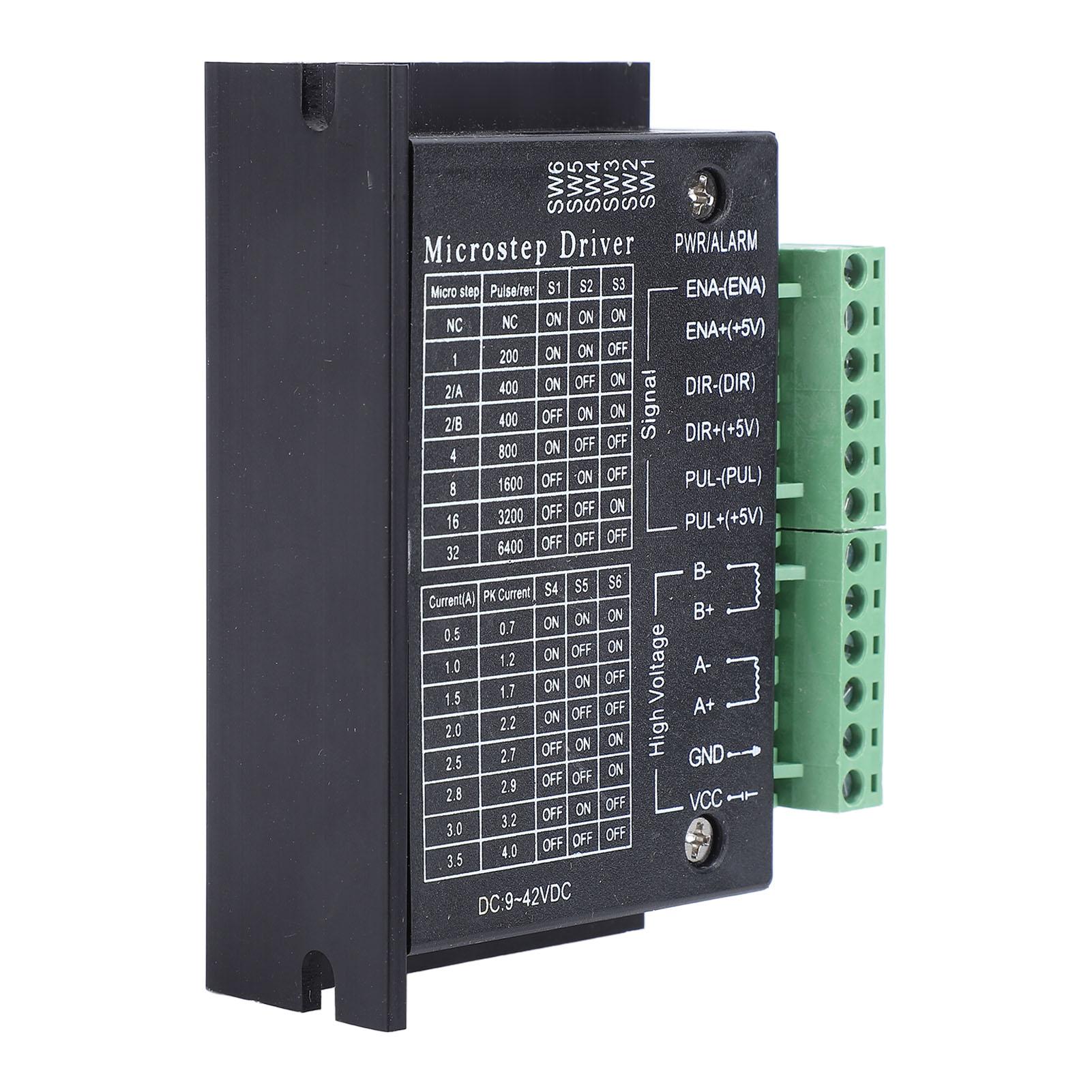 

Драйвер крокового двигуна TB6600 4A DC9‑42V для крокових двигунів 42 57 86 з однофазним живленням від мережі NEMA17