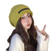 Women's Autumn and Winter New Style Pile Hat Big Head Wool Hat Showing Face Small Warm Knit Hat Student Ear Protection Cold Hat