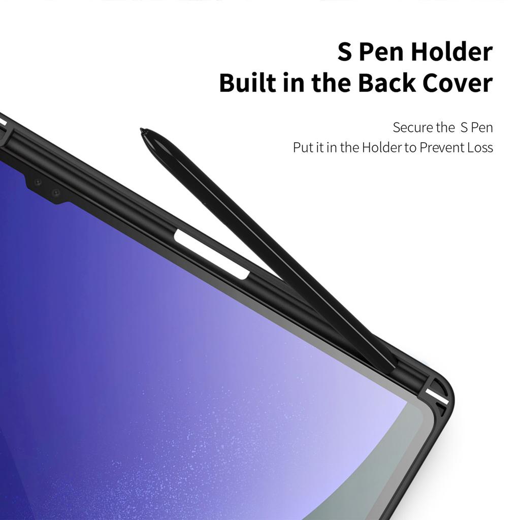 DUX DUCIS TOBY Series For Samsung Galaxy Tab S10 Ultra/S9 Ultra/S8 Ultra Case PU Leather Tri-Fold Stand Tablet Cover