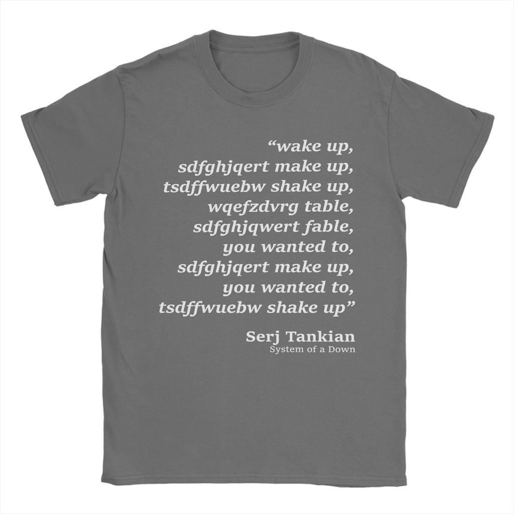 Svegliati T-shirt parodia Chop Suey dei System of a Down per Unisex Maglietta Casual 100% Cotone Magliette a Manica Corta Abbigliamento 6XL