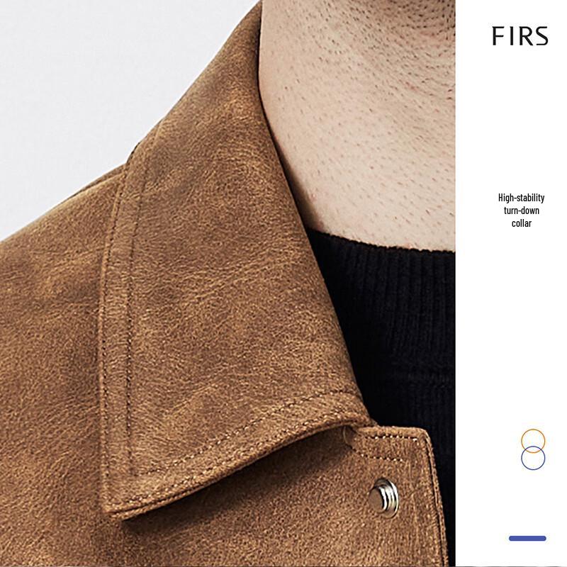 Shanshan Herren Patchworkjacke aus Wildlederimitat für Business Casual