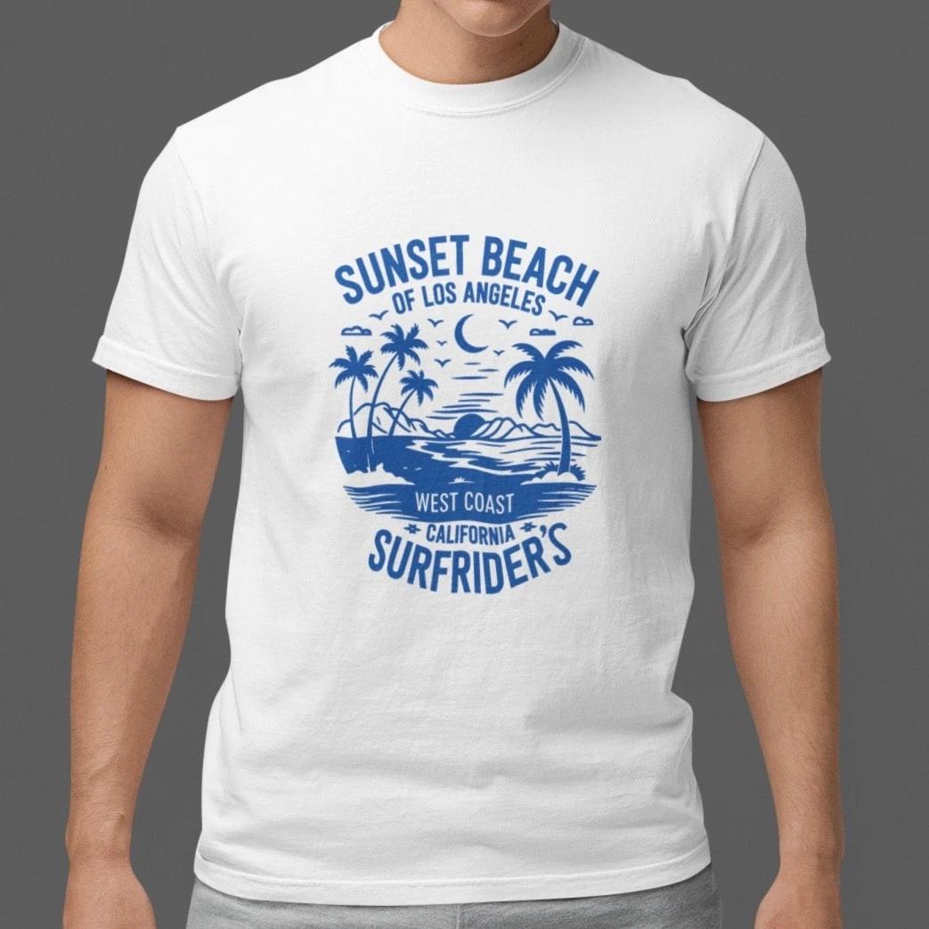 California Surf Shirt Sunset Beach Los Angeles T Shirt West Coast Graphic Tee M