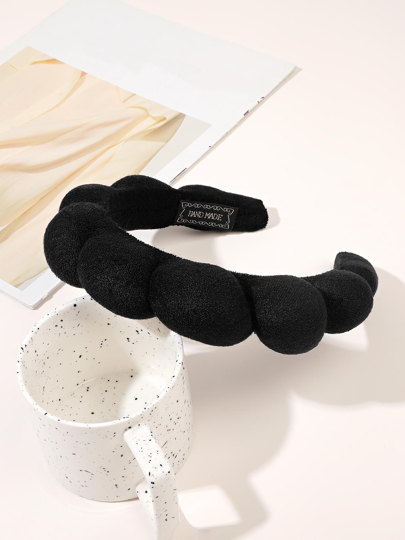 

Спа-повязка на голову для женщин, повязка-губка для умывания лица, повязка на голову для макияжа, повязки для ухода за кожей, для снятия макияжа, душа Size fits all чёрный