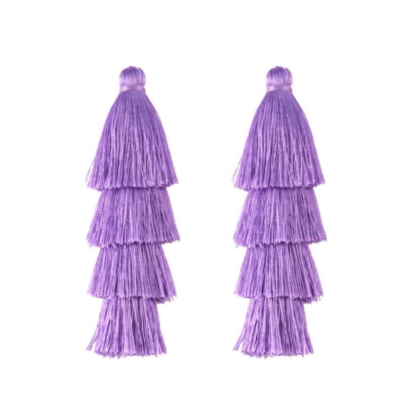 4pcs/lot Gradient Tassel Pendants Four Layers Polyester Tassel Pendants For Jewelry Making DIY Earrings Charms Accessories