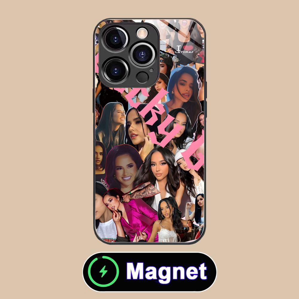 Fashion Becky G Glass MagSafe Mobile Phone Case for iPhone 17 16 15 14 13 12 11 Air Pro Max Plus Mini Colorful Cover