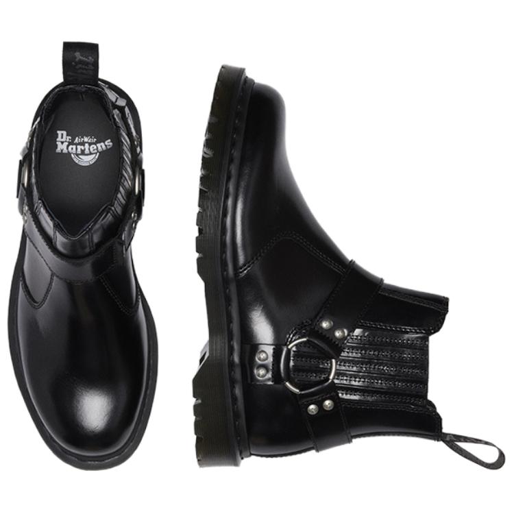 Dr. Martens 2976 Leather Fashion Comfortable Versatile Trendy Simple Short Chelsea Boots Unisex boots Black 41387001
