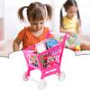 21 Pieces Grocery Store Cart Toys Interactive Play Set Play Kitchen Toy Birthday Gifts Role Play Toys for Food Fruit Vegetables