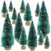 M-Modern-34 Stück Mini Weihnachtsbaum Schnee Frost Kleine Kiefer DIY Basteln Schreibtischdekoration Weihnachtsschmuck Baumschmuck