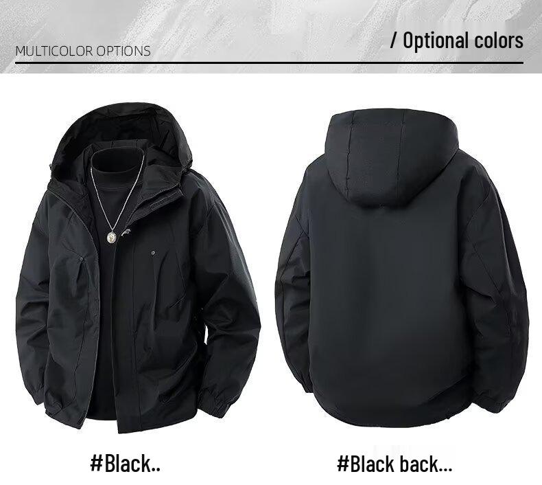 Men's Windproof Waterproof Stain-Resistant Mountaineering Jacket - Outdoor Spring/Autumn Casual Workwear for Climbing