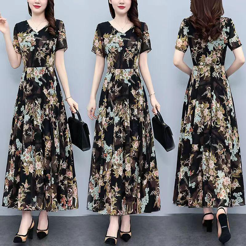 Summer Women's Plus Size Slimming Long Dress