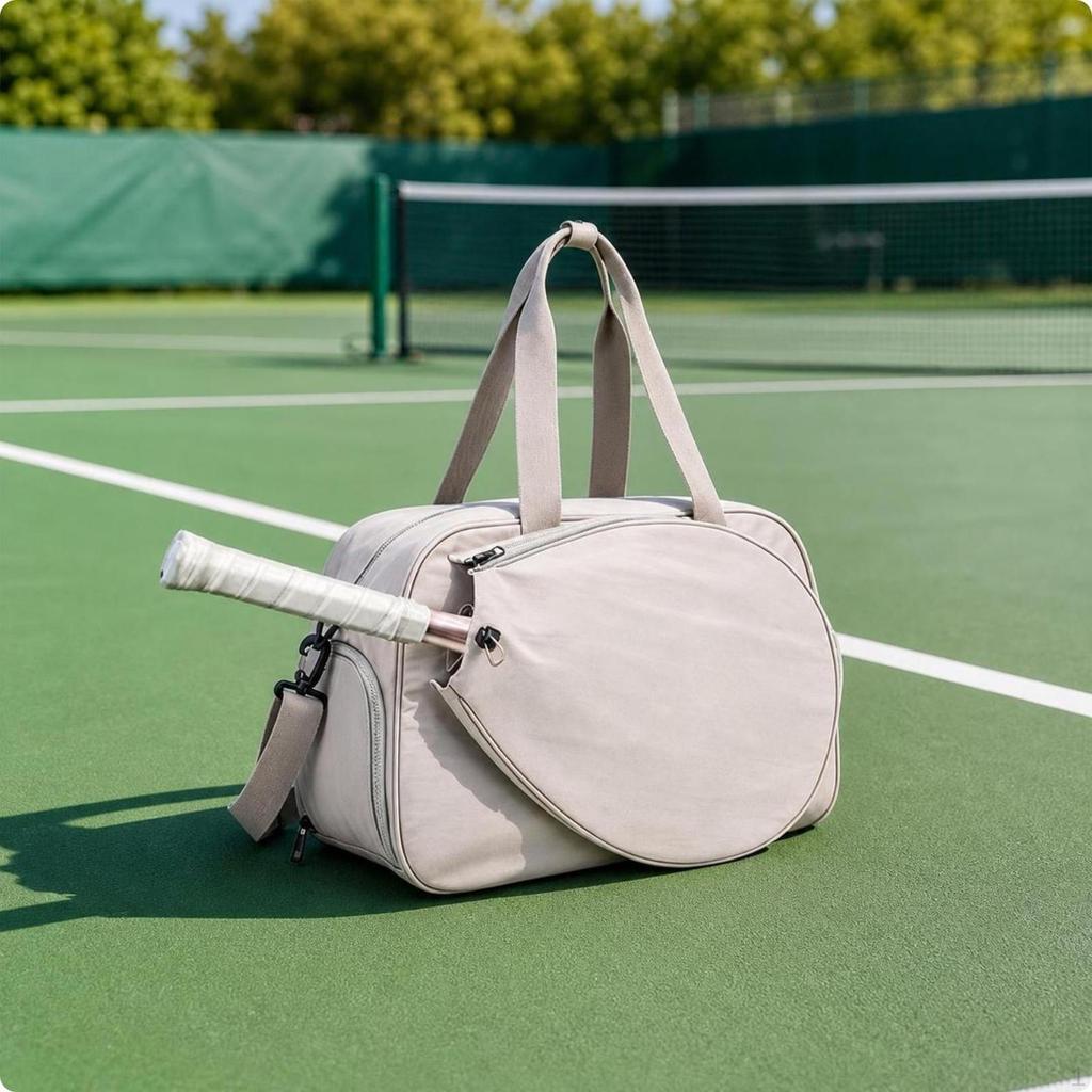 Tennis Bag with Racquet Pocket | Adjustable, Zippered, Racket Bag, for Travel