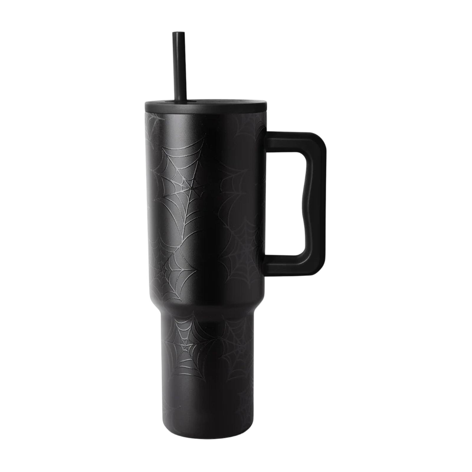 

40oz 304 Stainless Steel Insulated Cup With Handle Straw Car Insulated Cup One Size