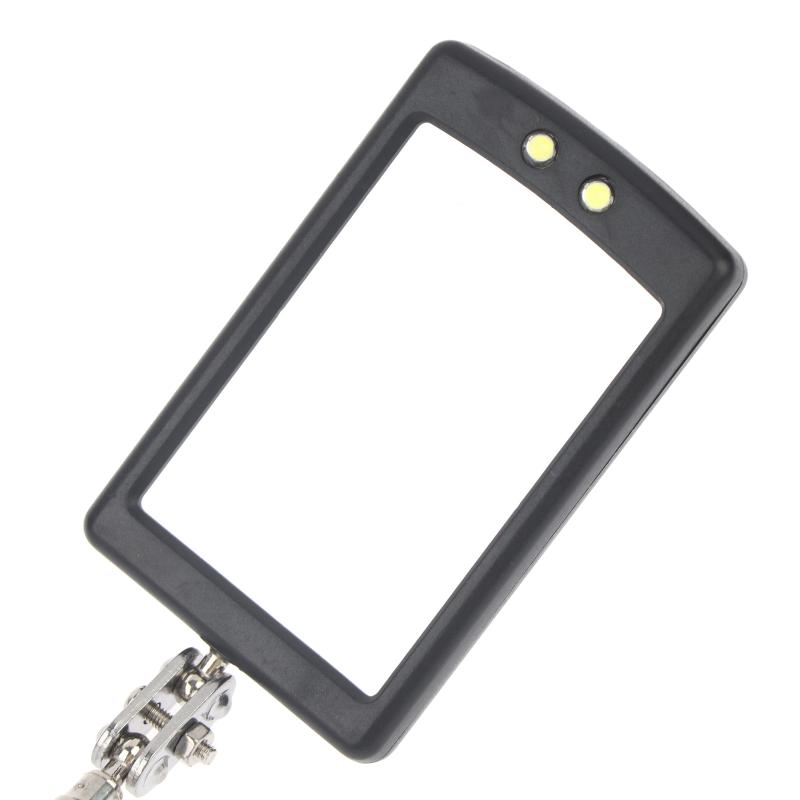 Car 360 Degree Rotatable LED Inspection Mirror Telescopic Flexible Tool for Auto Repair Mechanic Workshop Daily Use