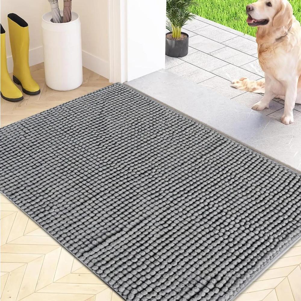 Washable Bath Rug Non-slip Living Room Carpets Easy To Clean Chenille Bathroom Mat  Bedroom