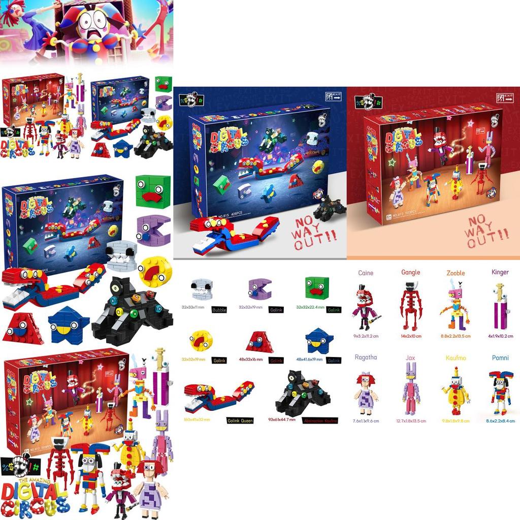 Exciting New Jax Animation Circus Building Blocks Toy Set For Kids With 400 To 800 Pieces
