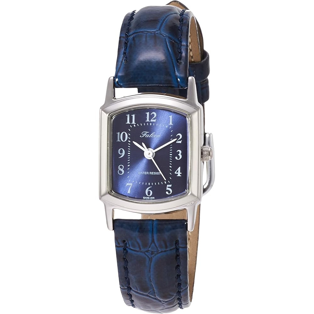 Citizen QQ Analog Waterproof Watch Leather Strap QA69-305 Women s Navy