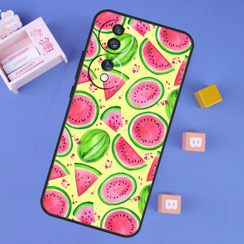 Cute Summer Fruit Watermelon Case For Honor X9b X8b X7 X8 X9 X6a X7a X8a X9a Cover For Honor Magic 5 6 Pro 50 70 90 Lite