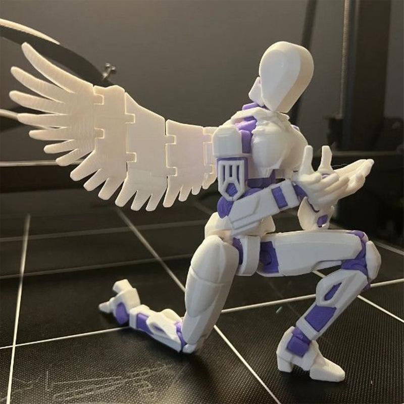 Parent-children Game Educational Toy Multiple Joints 3D Movable Figurine Robot Toy Standing Freely Pose Robot Desktop Decor