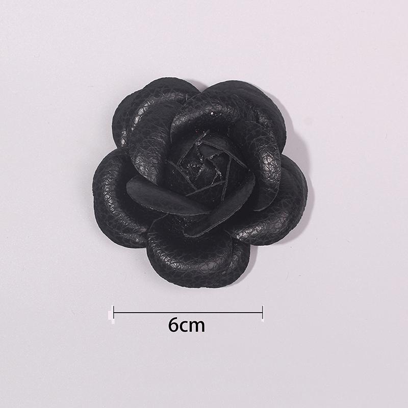Leather Camellia Brooches For Women Elegant Big Flower Pins Scarf Buckle  Jewelry Coat Accessories Brooch