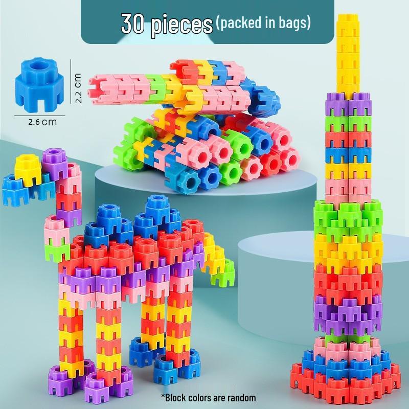Large Hexagonal Building Blocks for Kids, Ages 3-6, Educational Toy Set