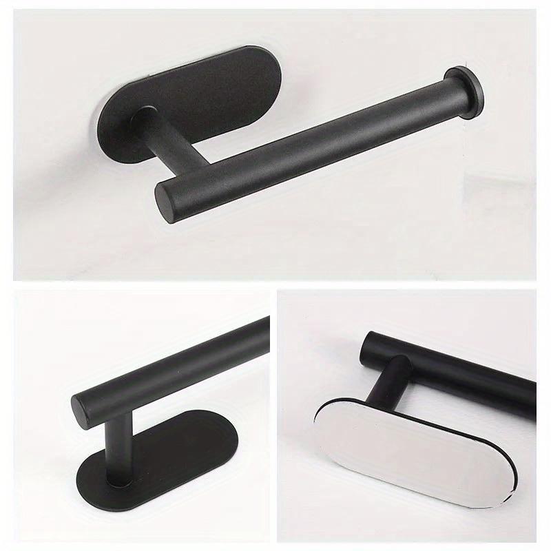 No Punching Wall Mounted Toilet Paper Holder Rustproof Anticorrosion Stainless Steel Bathroom Kitchen Roll Paper Toilet Holder