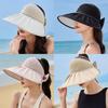 Summer Wide Brimmed Sun Protection Hat With Bow Decor And Design Breathable